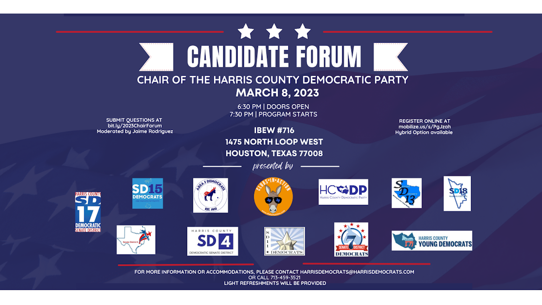 HCDP Chair Candidate Forum · Harris County Democratic Party